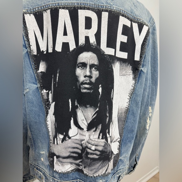 EUC Amiri Bob Marley Painted Denim Jacket - Picture 4 of 14